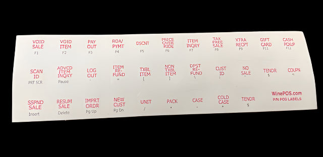 Custom POS Keyboard Labels – Wine POS Hardware